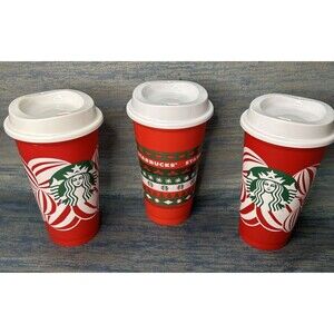 Starbucks Holiday 2020/2024 RED CUP DAY Set Of 4 Reusable Hot Collectible 16 oz